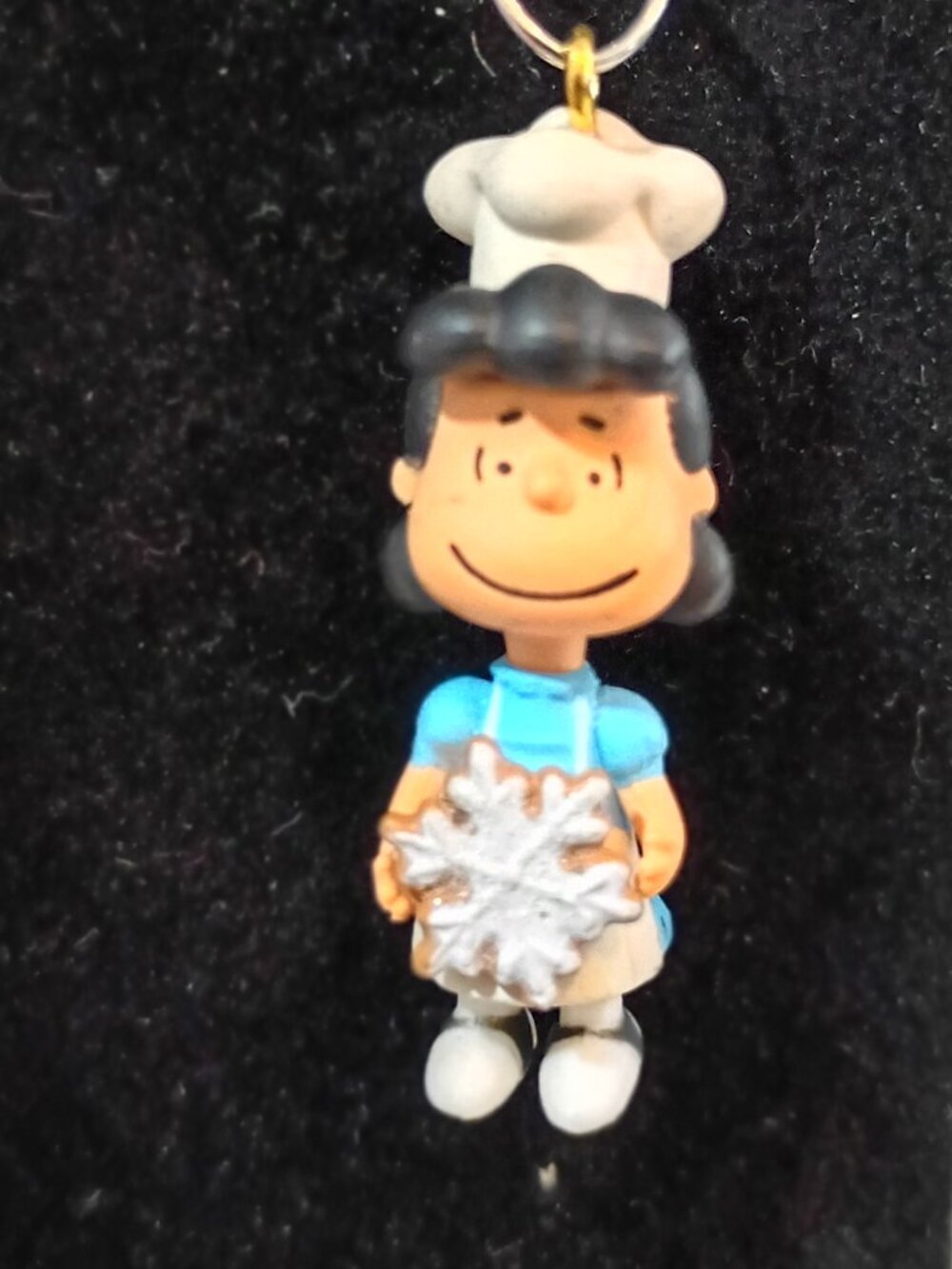 Handmade Peanuts Baker Lucy Upcycled Single Earring Hallmark Mini Ornament Jewel